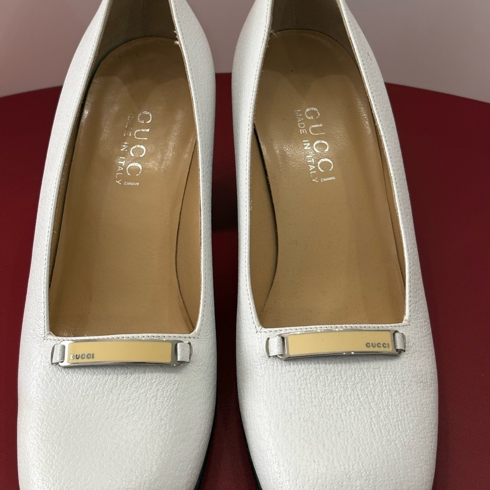 Gucci Women's Cream Leather Heels